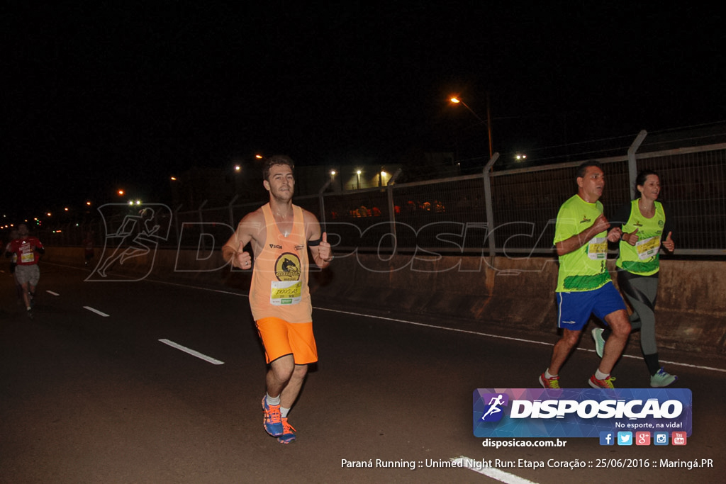 Unimed Night Run: Etapa Coração :: Paraná Running 2016