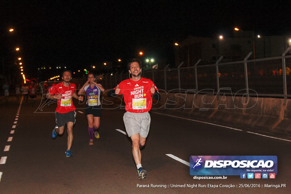 Unimed Night Run: Etapa Coração :: Paraná Running 2016