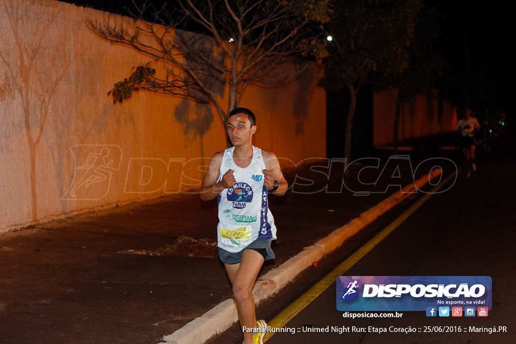 Unimed Night Run: Etapa Coração :: Paraná Running 2016