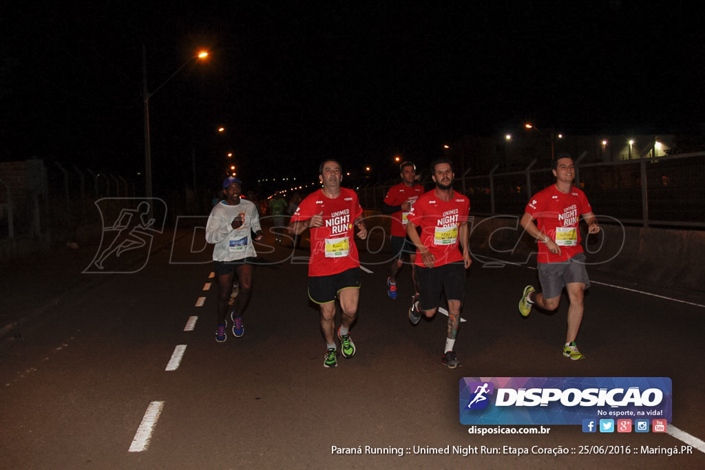 Unimed Night Run: Etapa Coração :: Paraná Running 2016