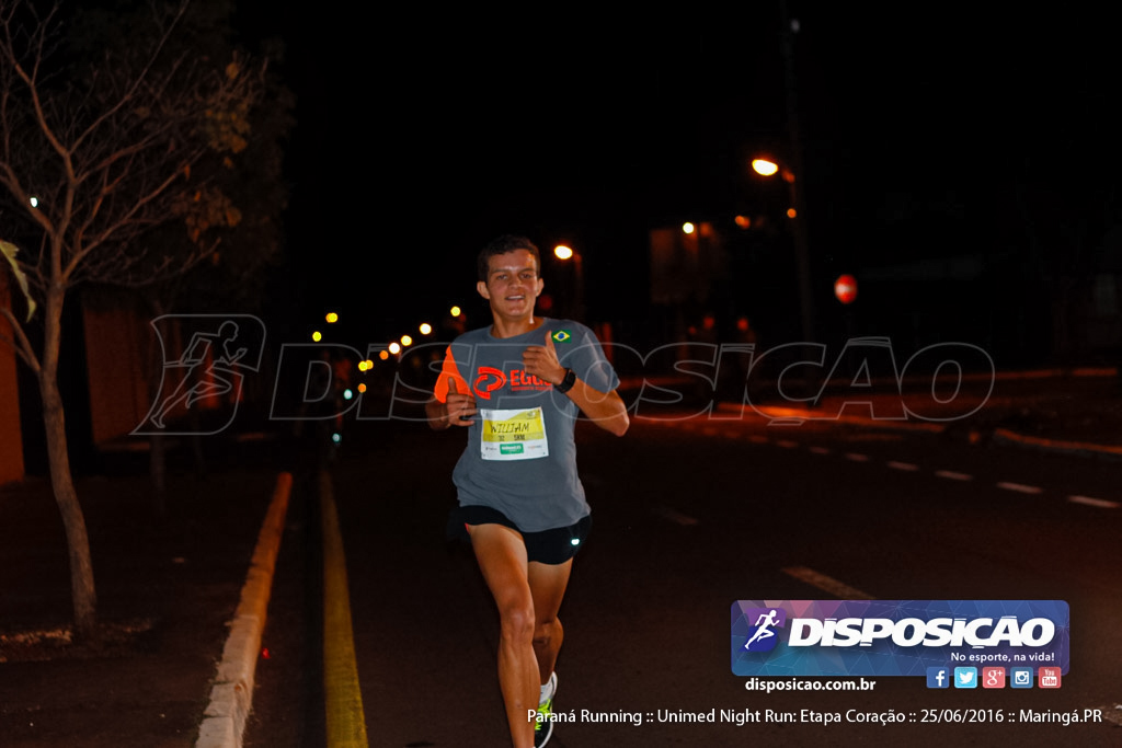 Unimed Night Run: Etapa Coração :: Paraná Running 2016