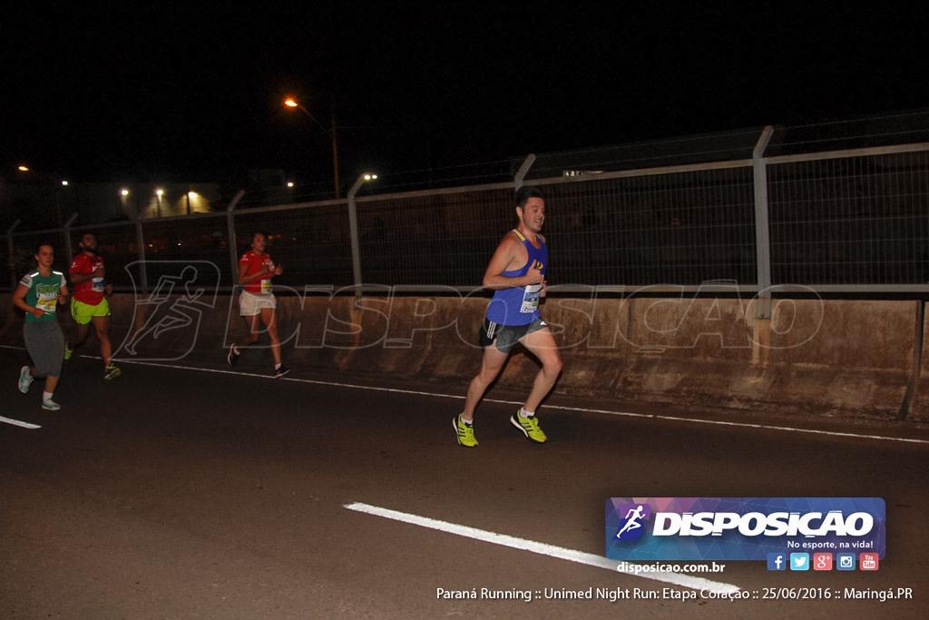 Unimed Night Run: Etapa Coração :: Paraná Running 2016