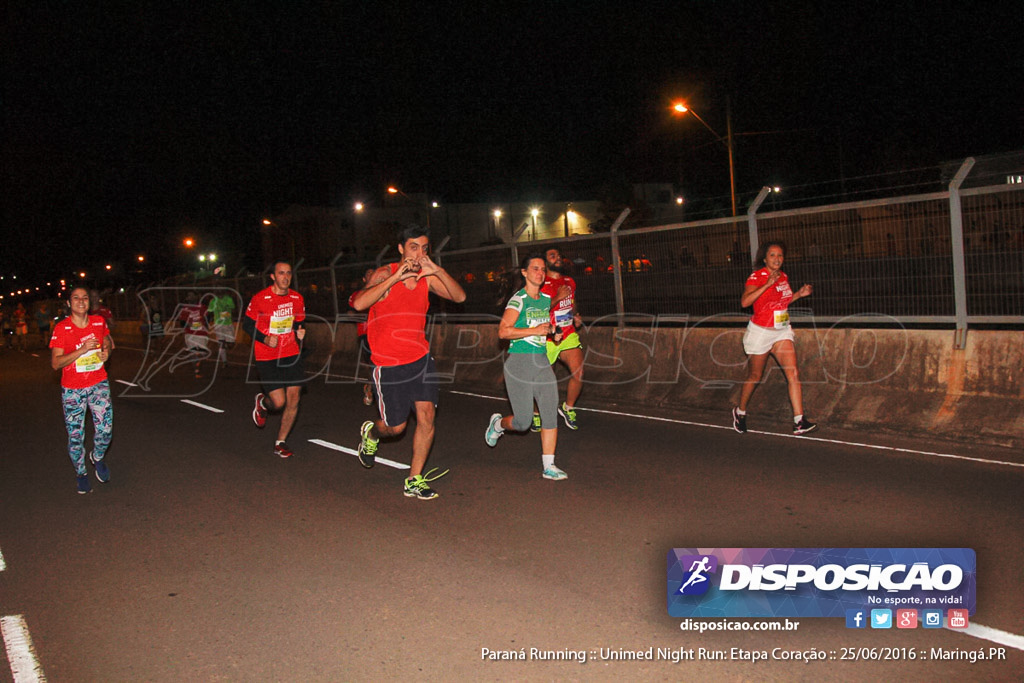 Unimed Night Run: Etapa Coração :: Paraná Running 2016