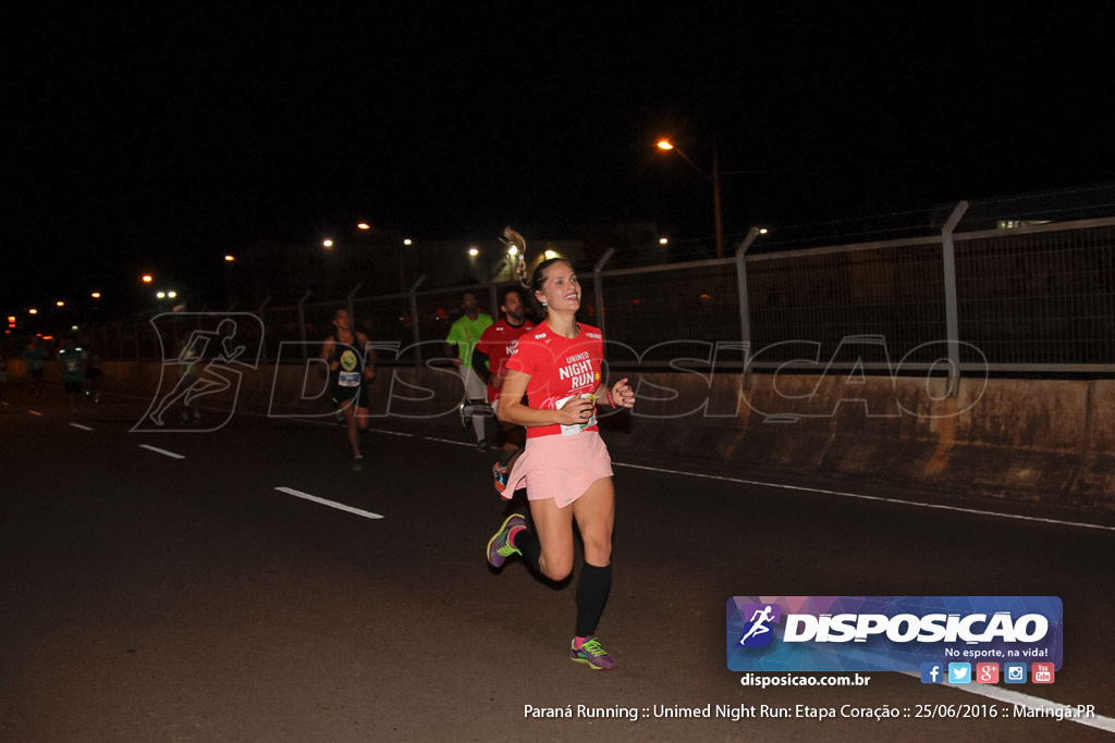 Unimed Night Run: Etapa Coração :: Paraná Running 2016