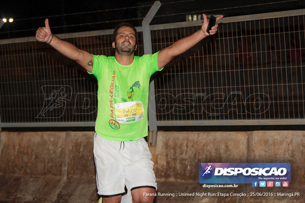 Unimed Night Run: Etapa Coração :: Paraná Running 2016