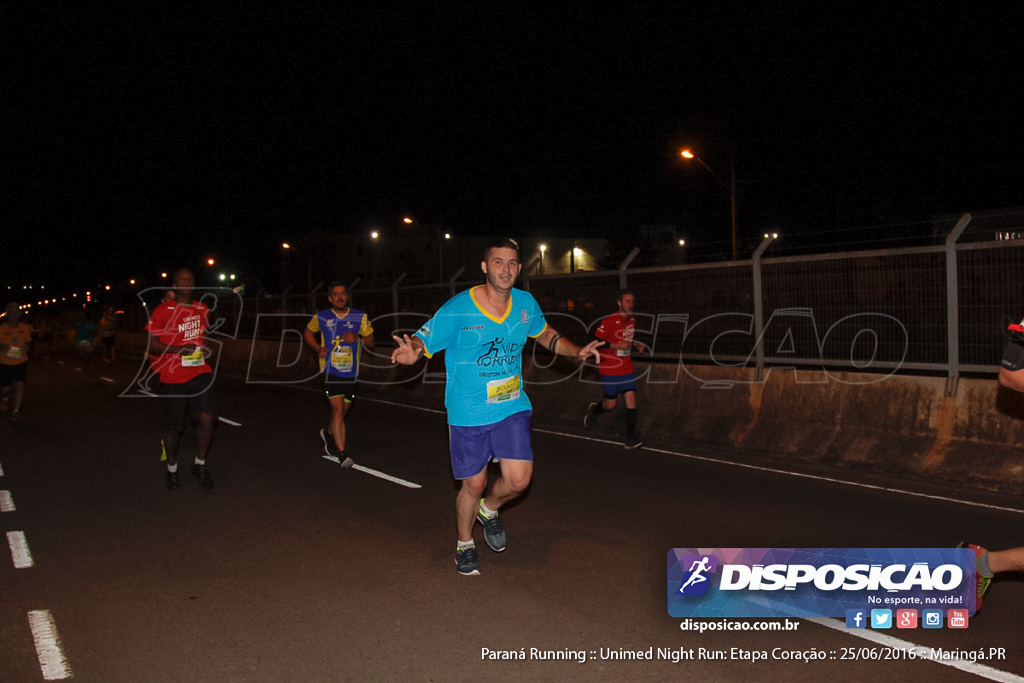 Unimed Night Run: Etapa Coração :: Paraná Running 2016