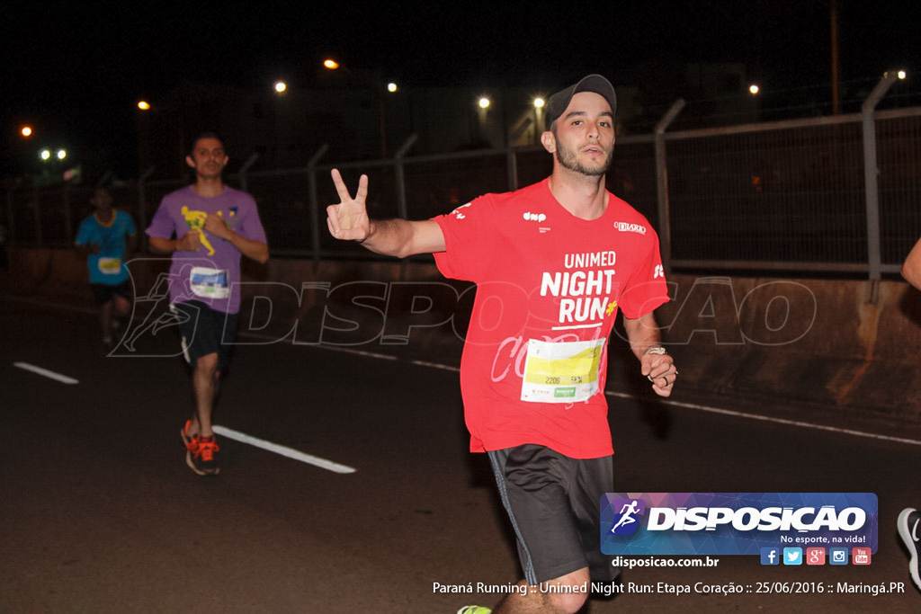 Unimed Night Run: Etapa Coração :: Paraná Running 2016