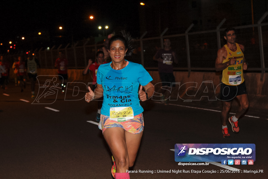 Unimed Night Run: Etapa Coração :: Paraná Running 2016