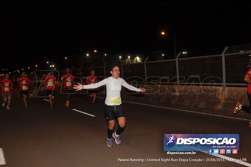 Unimed Night Run: Etapa Coração :: Paraná Running 2016