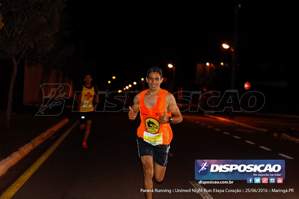 Unimed Night Run: Etapa Coração :: Paraná Running 2016