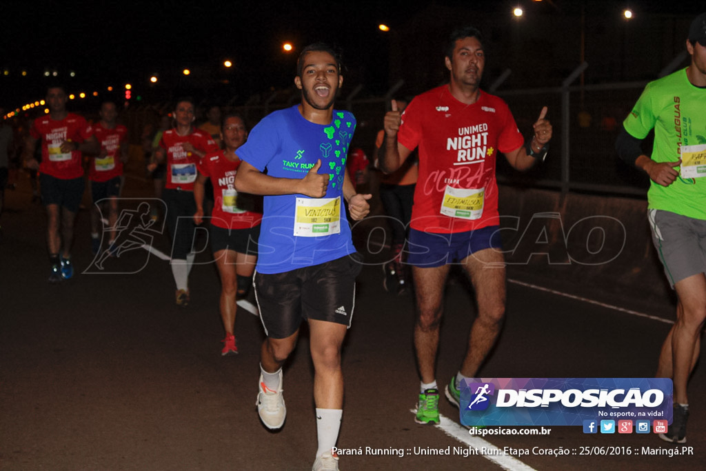 Unimed Night Run: Etapa Coração :: Paraná Running 2016