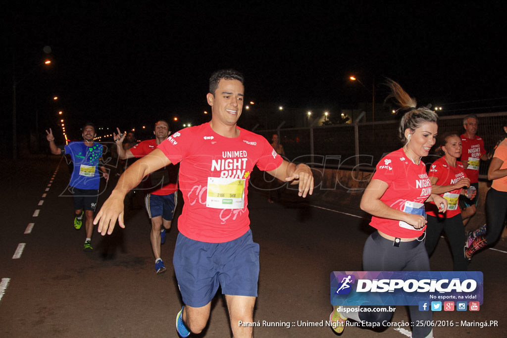 Unimed Night Run: Etapa Coração :: Paraná Running 2016