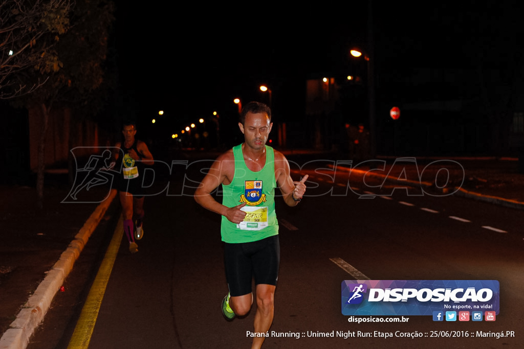 Unimed Night Run: Etapa Coração :: Paraná Running 2016