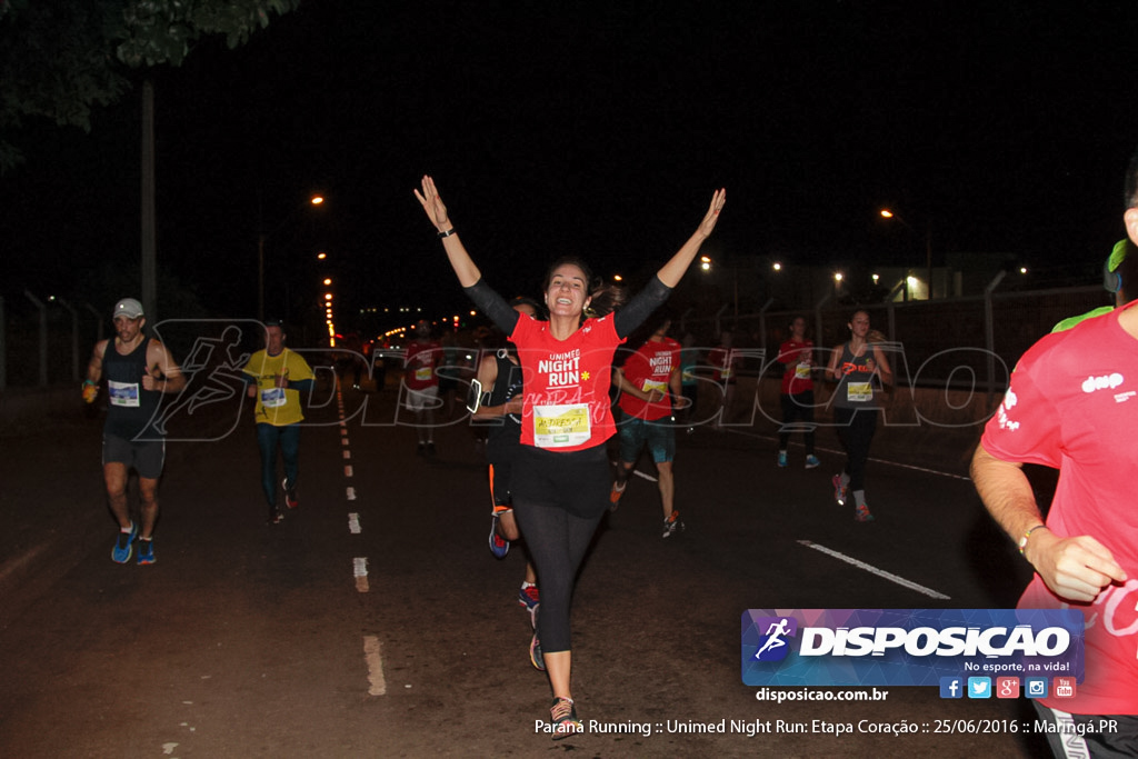 Unimed Night Run: Etapa Coração :: Paraná Running 2016