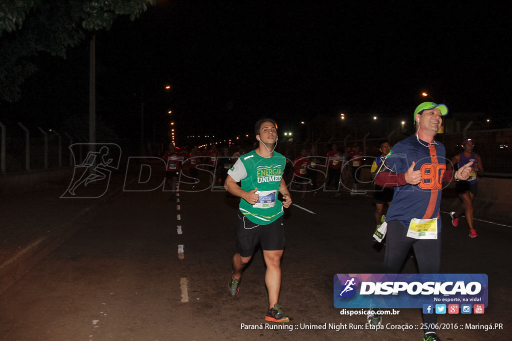 Unimed Night Run: Etapa Coração :: Paraná Running 2016