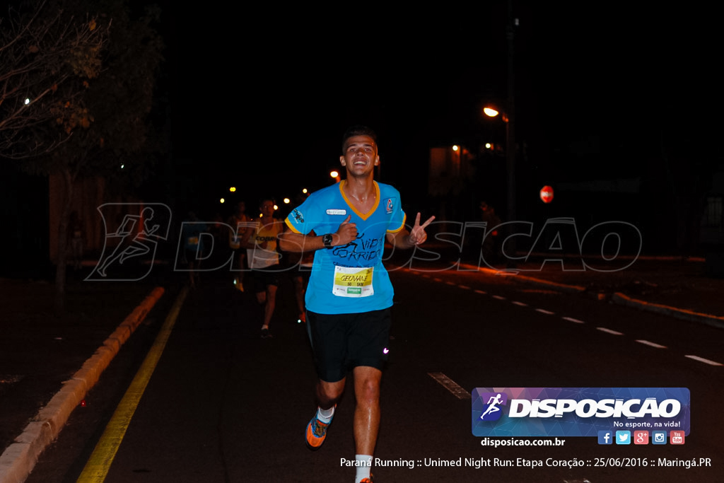 Unimed Night Run: Etapa Coração :: Paraná Running 2016