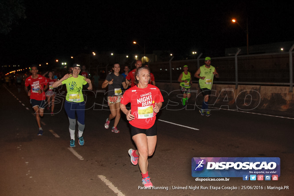 Unimed Night Run: Etapa Coração :: Paraná Running 2016