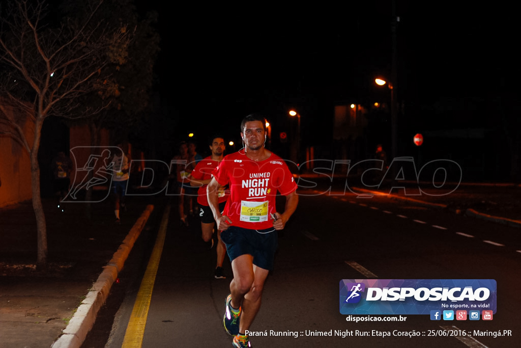 Unimed Night Run: Etapa Coração :: Paraná Running 2016