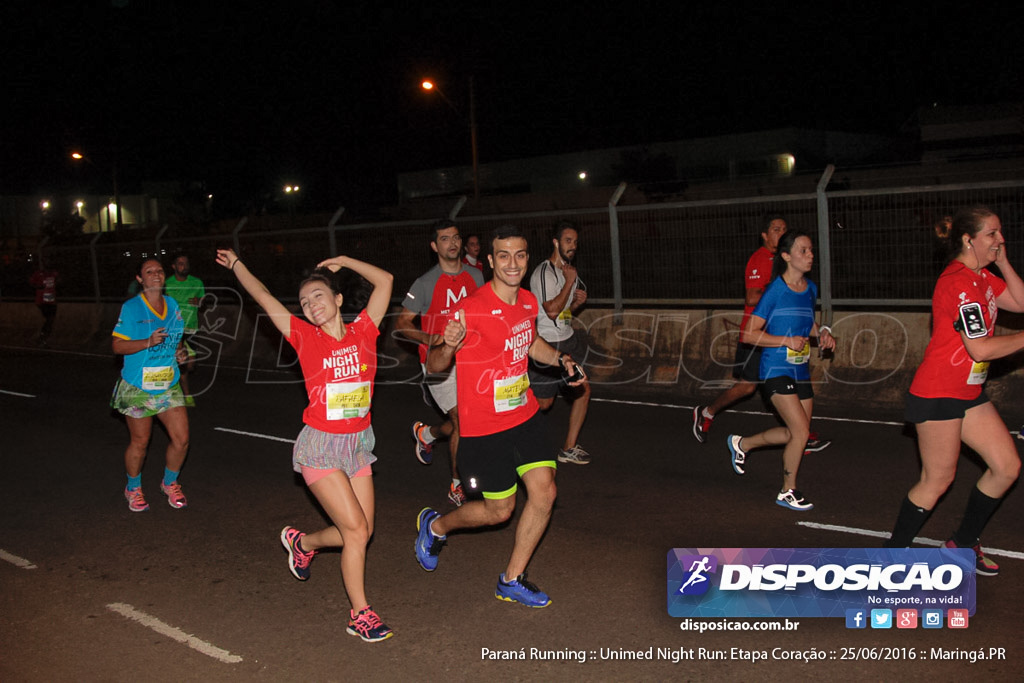 Unimed Night Run: Etapa Coração :: Paraná Running 2016