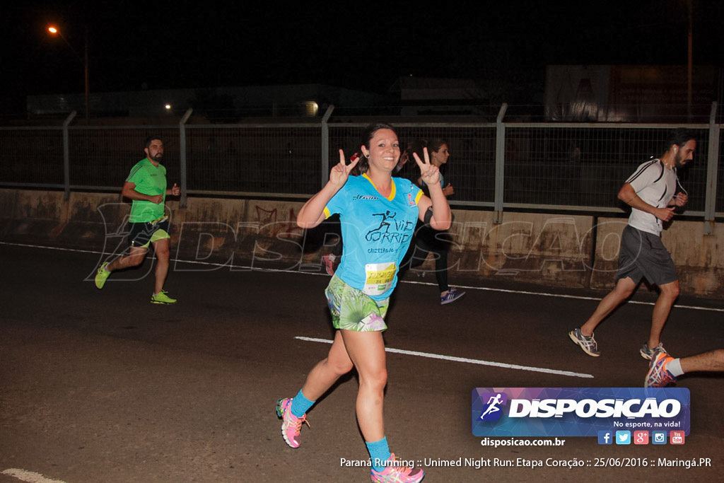 Unimed Night Run: Etapa Coração :: Paraná Running 2016