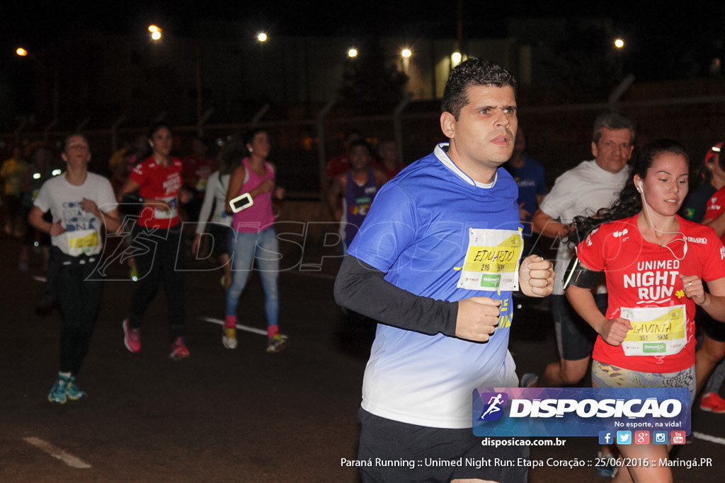 Unimed Night Run: Etapa Coração :: Paraná Running 2016