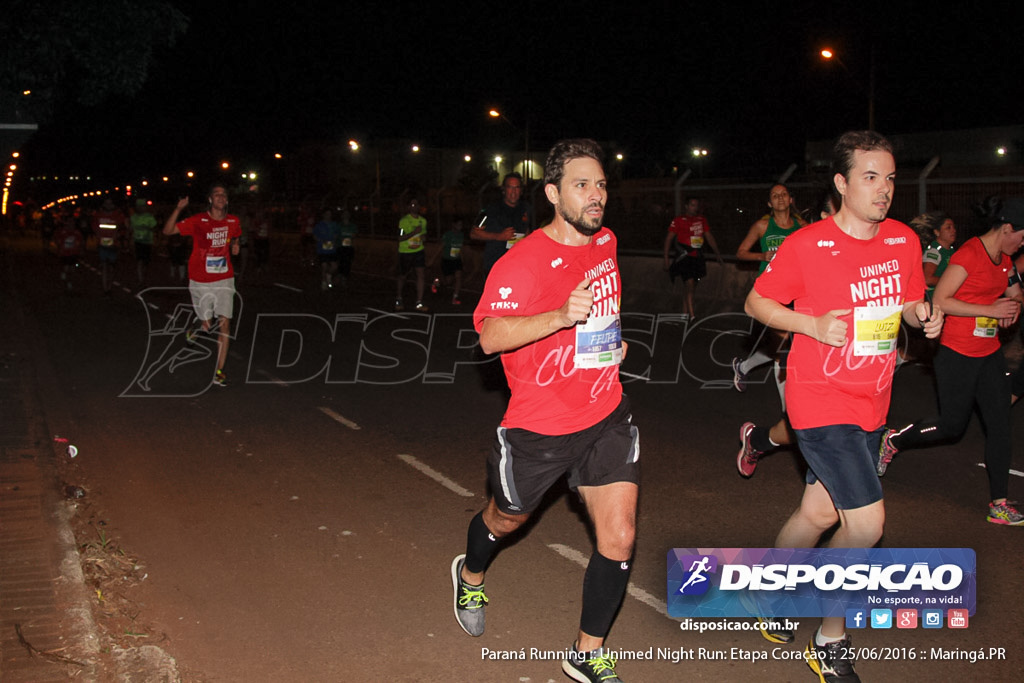 Unimed Night Run: Etapa Coração :: Paraná Running 2016