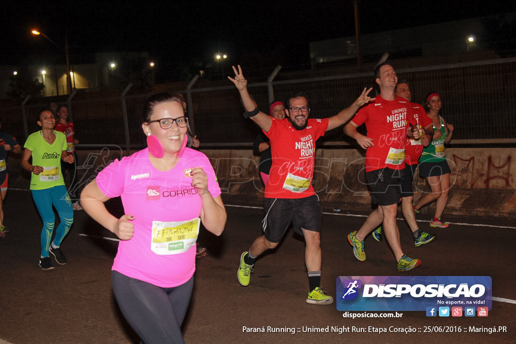 Unimed Night Run: Etapa Coração :: Paraná Running 2016