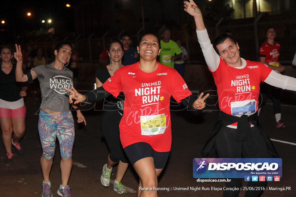 Unimed Night Run: Etapa Coração :: Paraná Running 2016