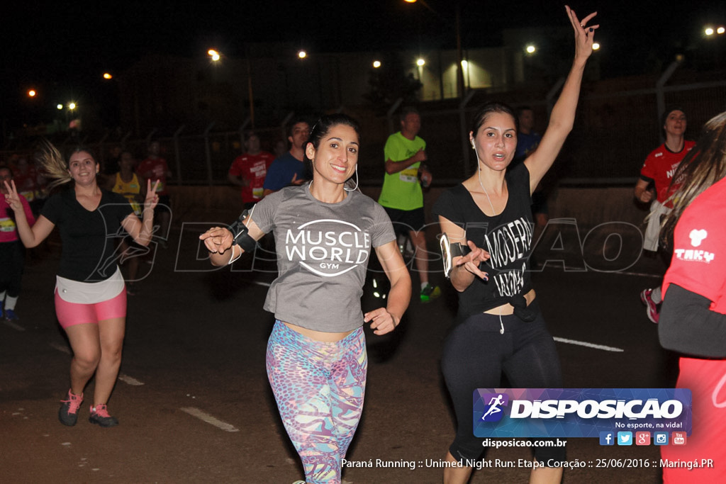 Unimed Night Run: Etapa Coração :: Paraná Running 2016