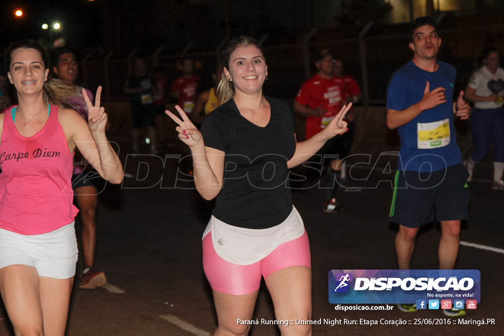 Unimed Night Run: Etapa Coração :: Paraná Running 2016