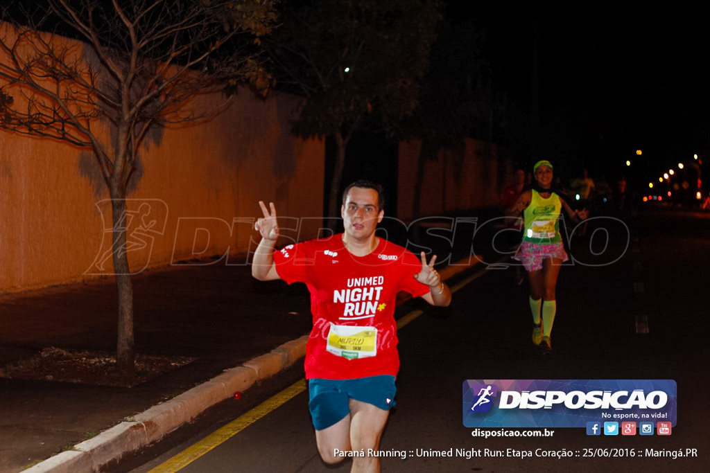 Unimed Night Run: Etapa Coração :: Paraná Running 2016