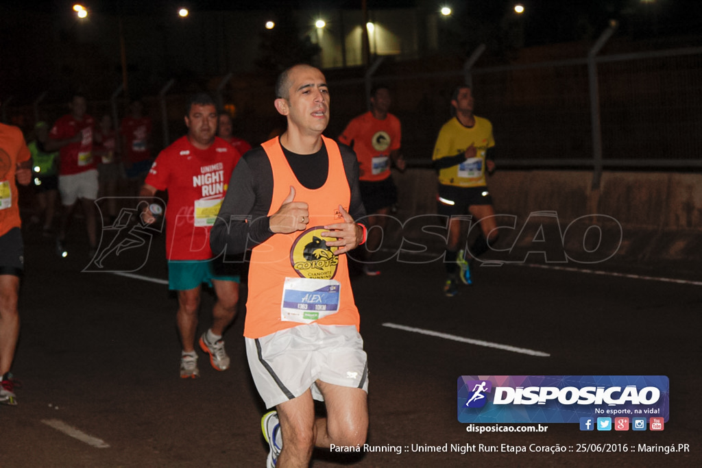 Unimed Night Run: Etapa Coração :: Paraná Running 2016