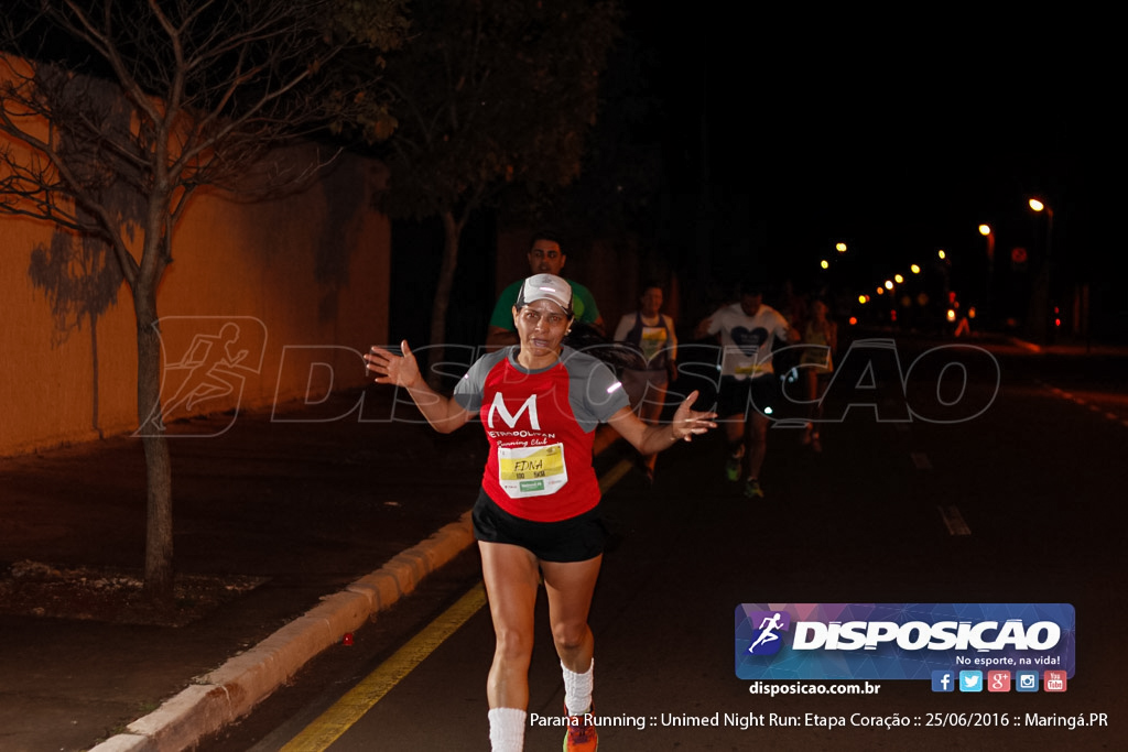 Unimed Night Run: Etapa Coração :: Paraná Running 2016