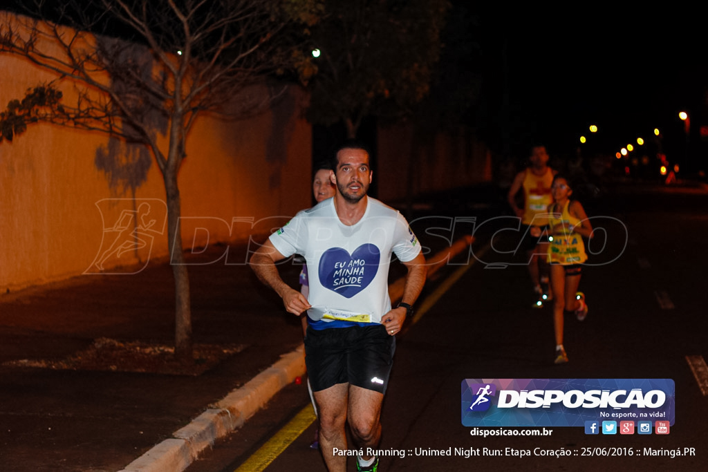 Unimed Night Run: Etapa Coração :: Paraná Running 2016