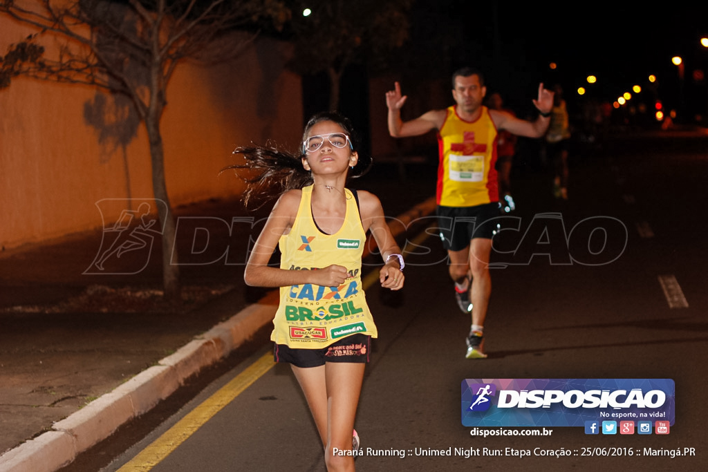 Unimed Night Run: Etapa Coração :: Paraná Running 2016