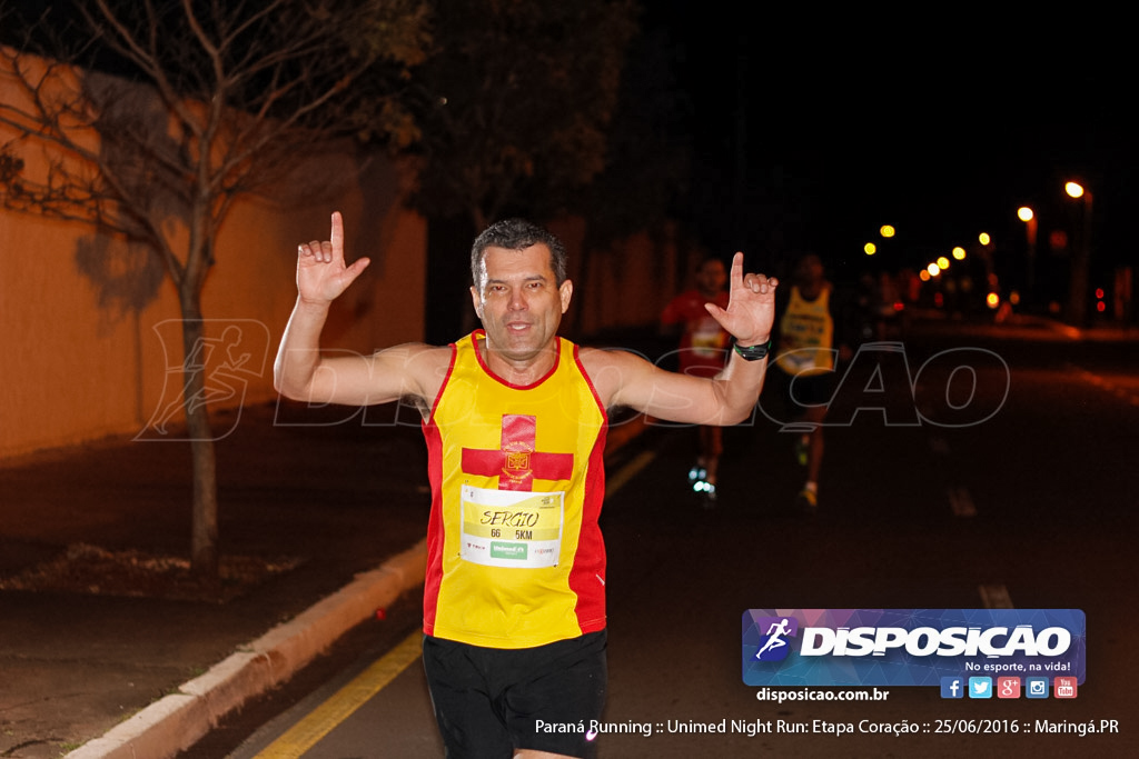 Unimed Night Run: Etapa Coração :: Paraná Running 2016