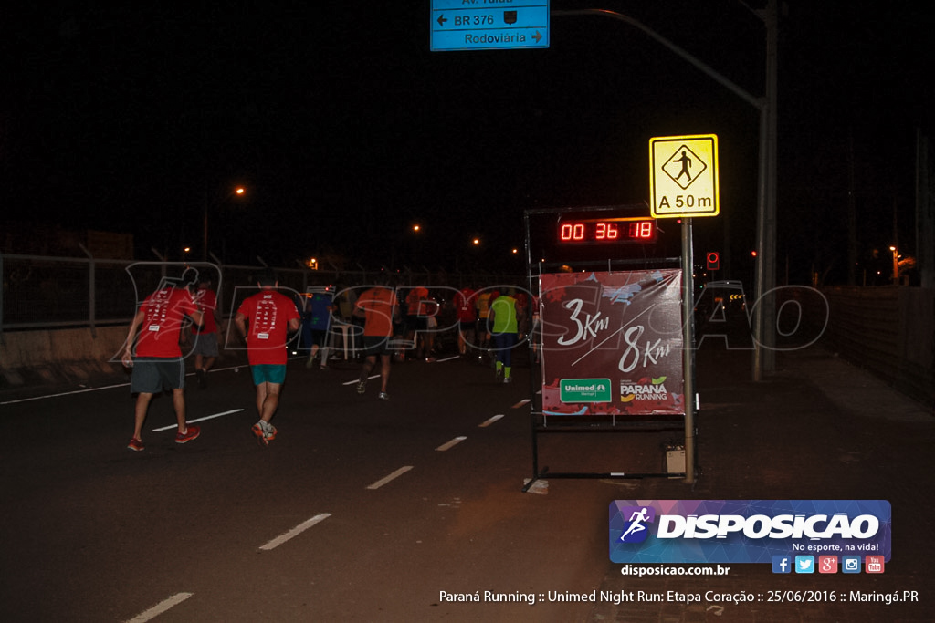 Unimed Night Run: Etapa Coração :: Paraná Running 2016