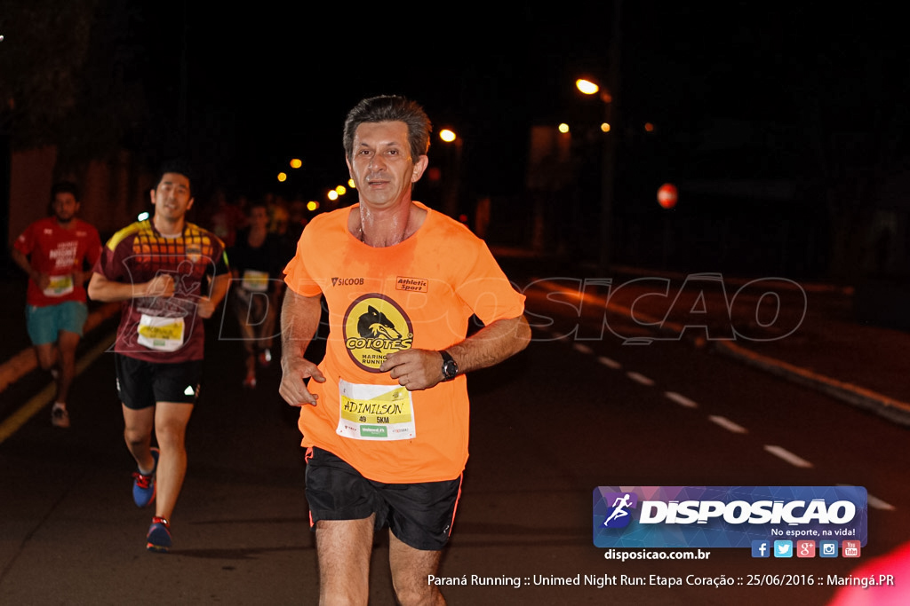 Unimed Night Run: Etapa Coração :: Paraná Running 2016