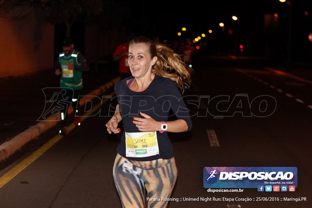 Unimed Night Run: Etapa Coração :: Paraná Running 2016