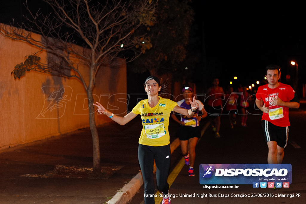 Unimed Night Run: Etapa Coração :: Paraná Running 2016