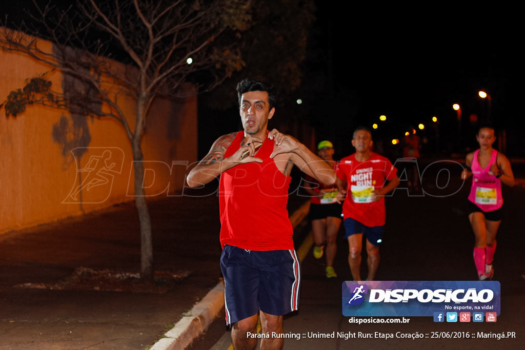 Unimed Night Run: Etapa Coração :: Paraná Running 2016