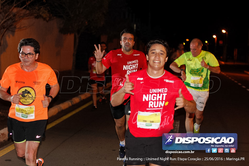 Unimed Night Run: Etapa Coração :: Paraná Running 2016