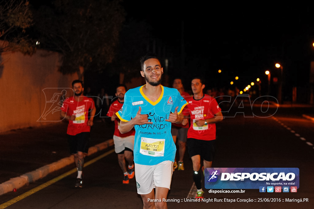 Unimed Night Run: Etapa Coração :: Paraná Running 2016