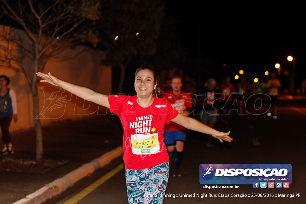 Unimed Night Run: Etapa Coração :: Paraná Running 2016