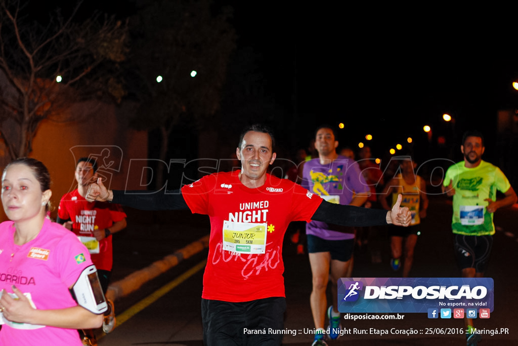 Unimed Night Run: Etapa Coração :: Paraná Running 2016