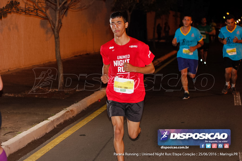 Unimed Night Run: Etapa Coração :: Paraná Running 2016