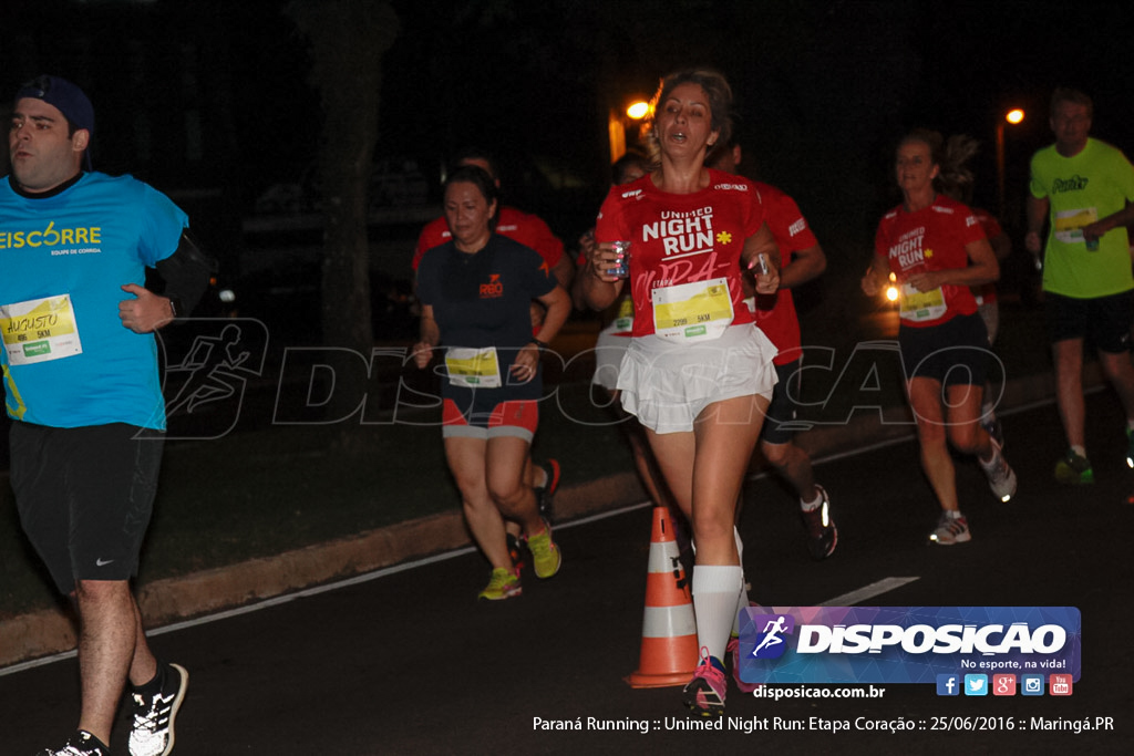 Unimed Night Run: Etapa Coração :: Paraná Running 2016