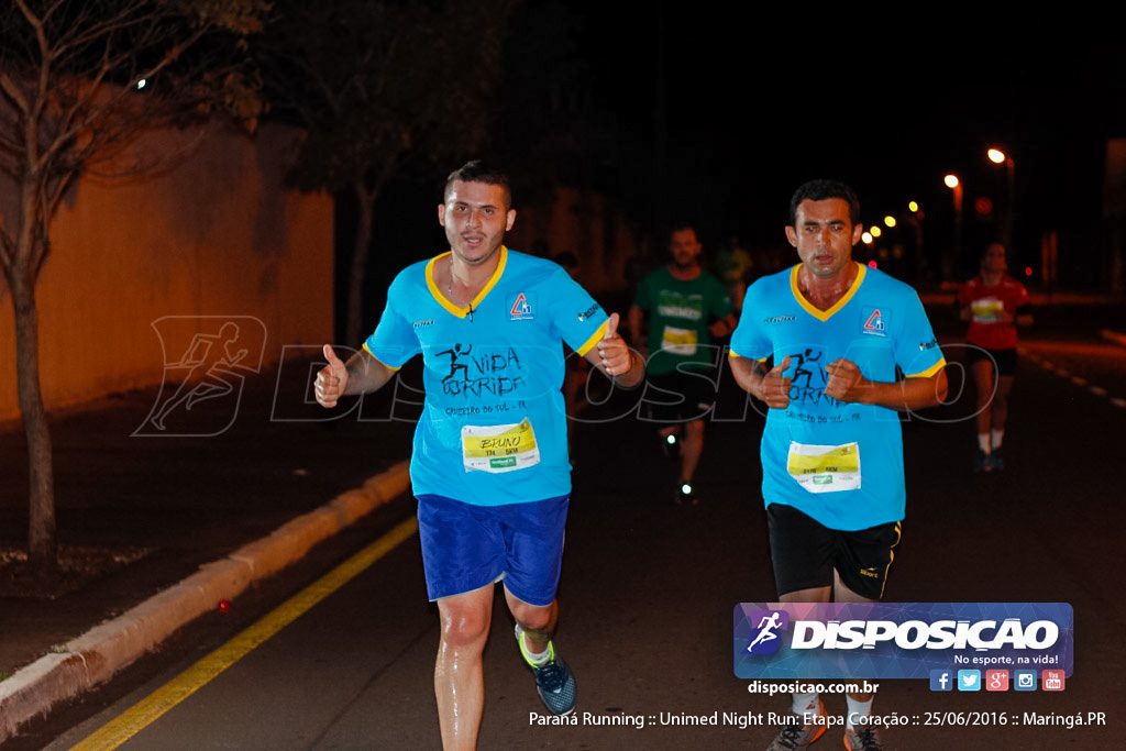 Unimed Night Run: Etapa Coração :: Paraná Running 2016