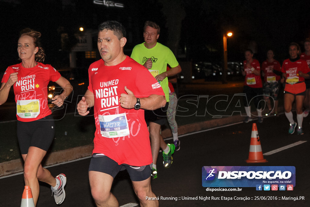 Unimed Night Run: Etapa Coração :: Paraná Running 2016