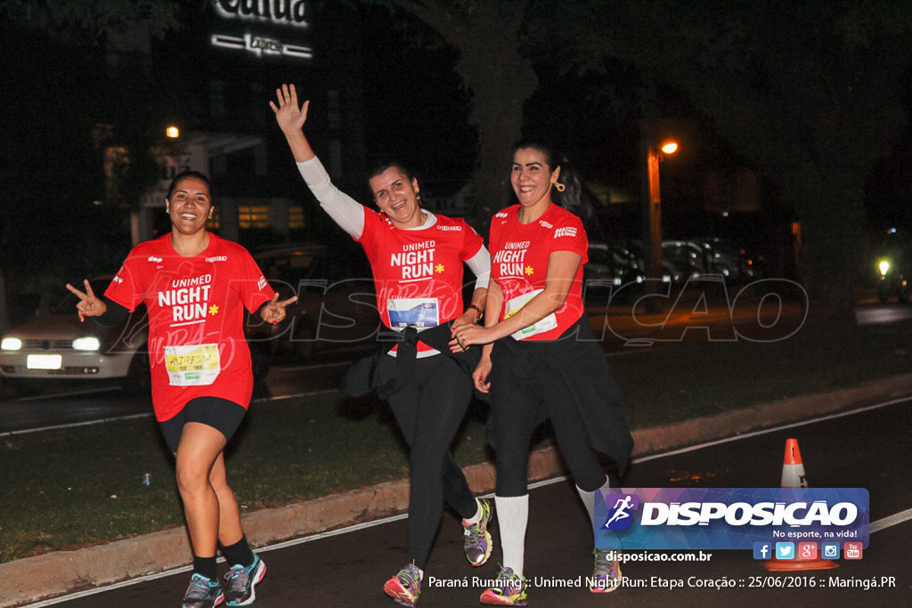 Unimed Night Run: Etapa Coração :: Paraná Running 2016